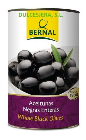 ACEITUNAS NEGRA PERLA 2.5 KG P/E 160/200 LATA A-15