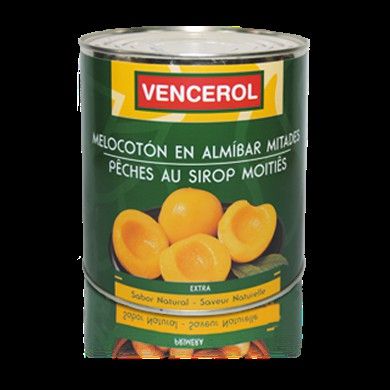 MELOCOTON MITADES EN ALMIBAR 3KG VENCEROL C/6