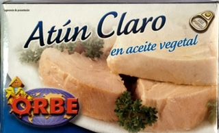 ATUN CLARO EN ACEITE GIRASOL 120 ORBE C/25