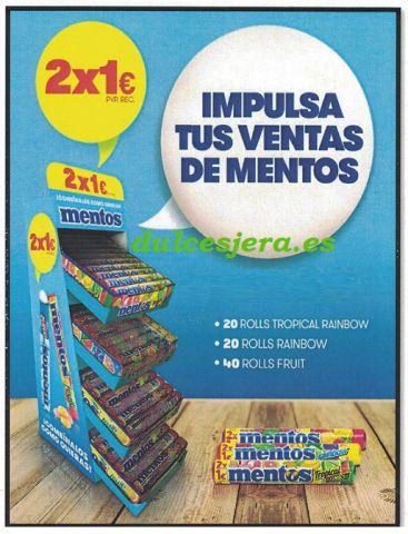 EXPOSITOR MENTOS STICK 60UN 2X1,2