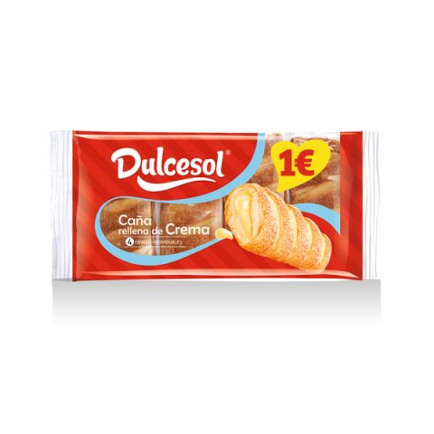 CAÑAS CREMA 3UNI DULCESOL 12PAQ