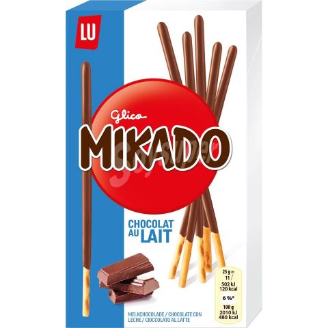 MIKADO CHOCO-LECHE 39GRS 24 UNI
