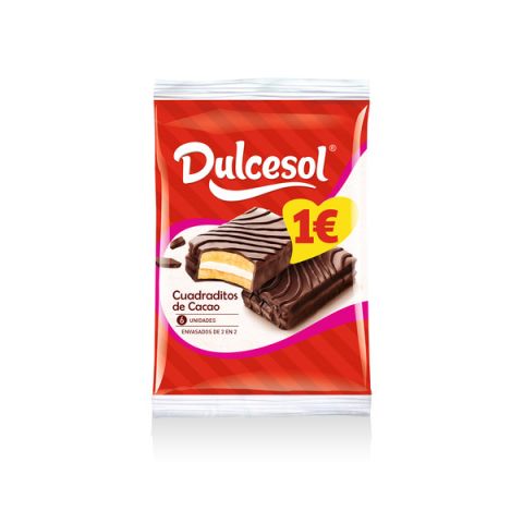 CUADRADITOS DE CACAO 16 PAQ 152G DULCESOL