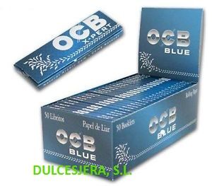 PAPEL OCB 70 MM BLUE 50 LIBRITOS x 60 HOJAS