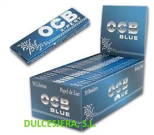 PAPEL OCB 70 MM BLUE 50 LIBRITOS x 60 HOJAS